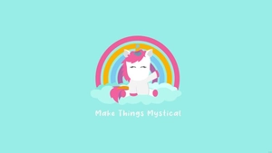 White Unicorn Wallpaper