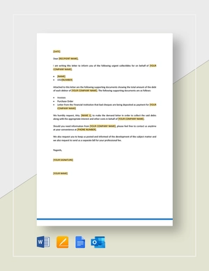 Collection Instructions to Lawyers Template