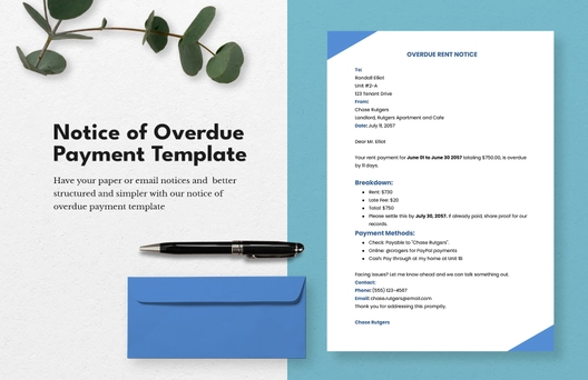 Notice of Overdue Payment Template