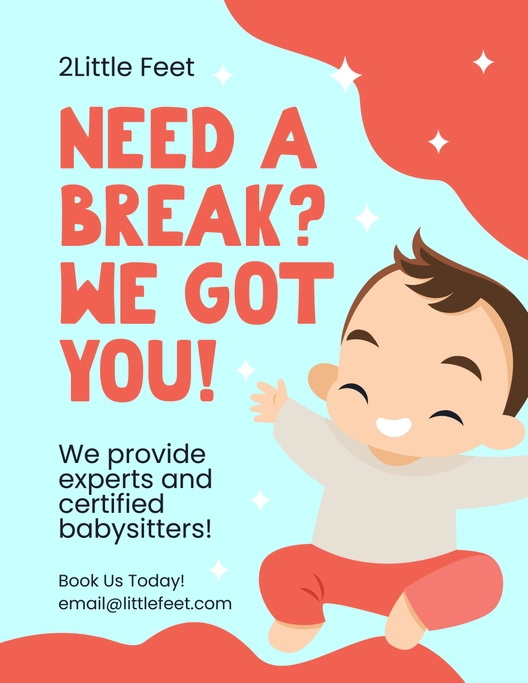 Professional Babysitting Flyer