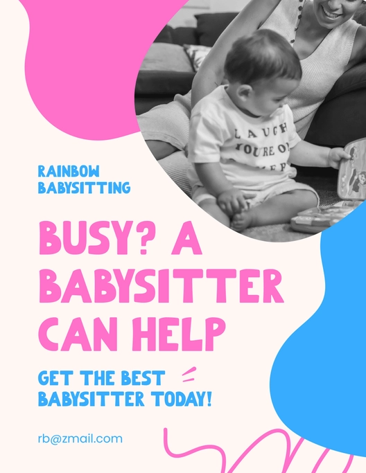 Modern Babysitting Flyer