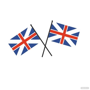 Crossed UK Flag Clipart