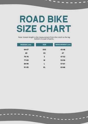 Road Bike Size Chart