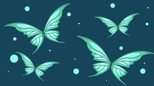 Green Butterfly Background