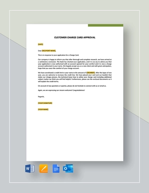 Customer Charge Card Approval Template