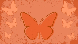 Orange Butterfly Background