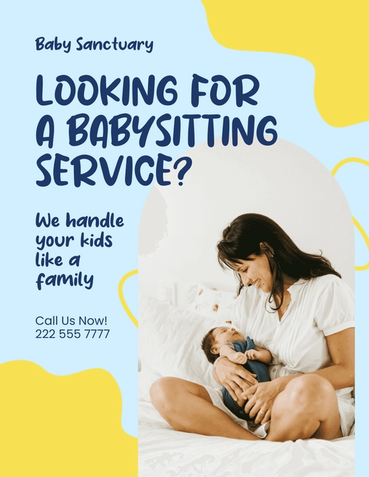 Photo Babysitting Flyer