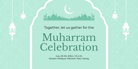 Muharram Celebration Banner Template