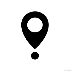 Black Location Clipart