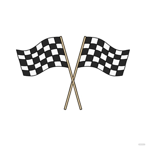 Cartoon Racing Flag clipart