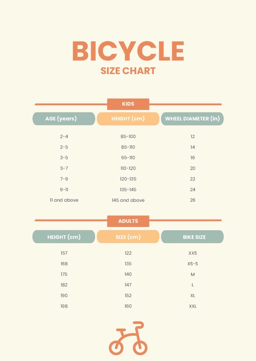 Bicycle Size Chart