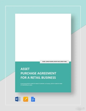 Asset Purchase Agreement For a Retail Business Template
