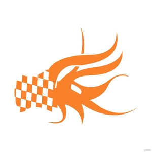 Checkered Flag Flames clipart