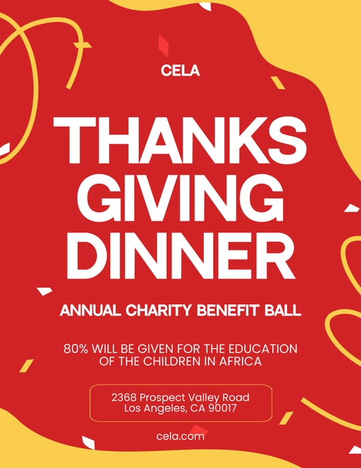 Benefit Dinner Flyer Template
