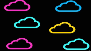 Neon Cloud Background