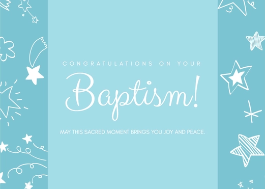 Baptism Congratulations Card Template