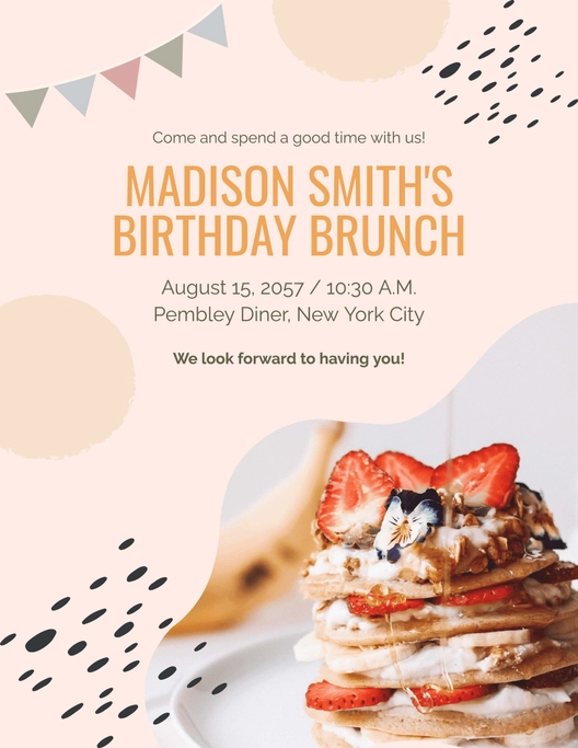 Birthday Brunch Flyer