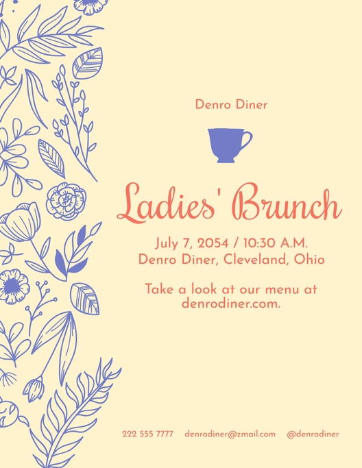 Ladies  Brunch Flyer Template
