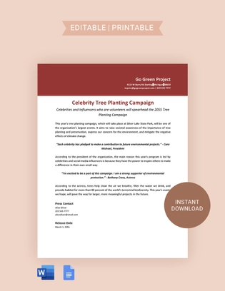Event Press Release Template