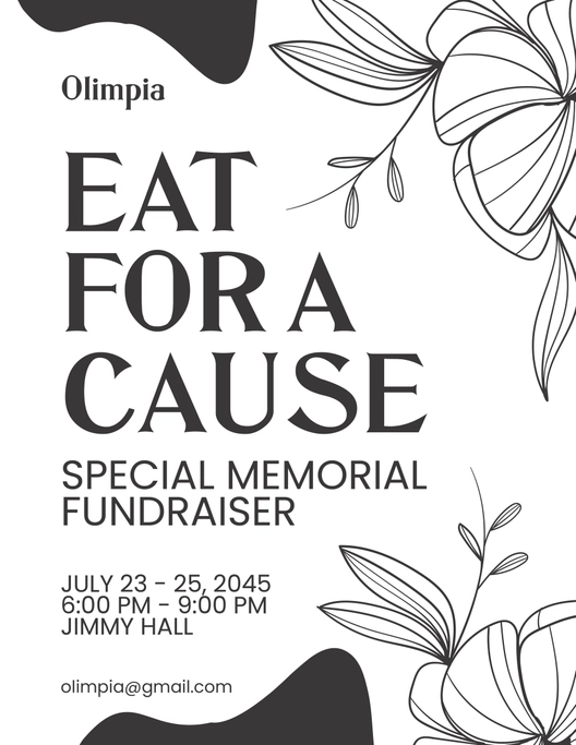 Memorial Benefit Flyer