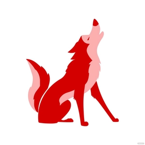 Red Wolf clipart