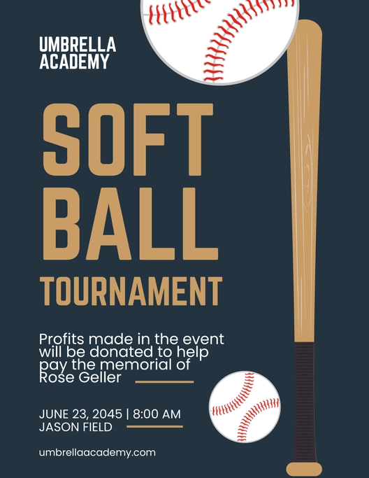 Benefit Softball Tournament Flyer Template