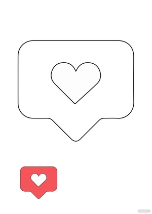 Instagram Heart Coloring Page