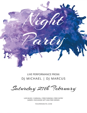 Watercolor Flyer Template