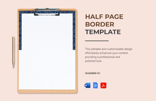 Half Page Border Template