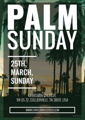 Palm Sunday Invitation Template