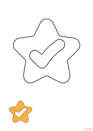 Cute Check Mark coloring page