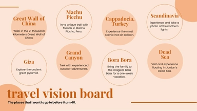 Travel Vision Board Template