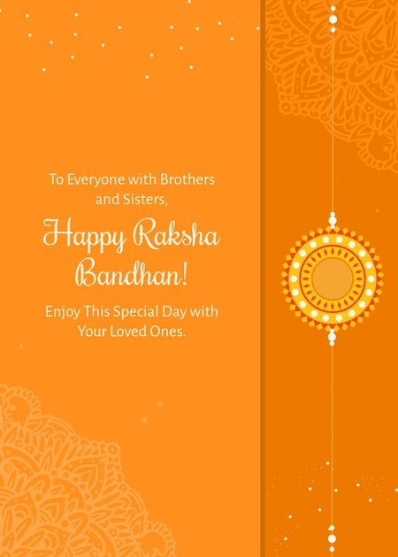 Raksha Bandhan Greeting Card Template