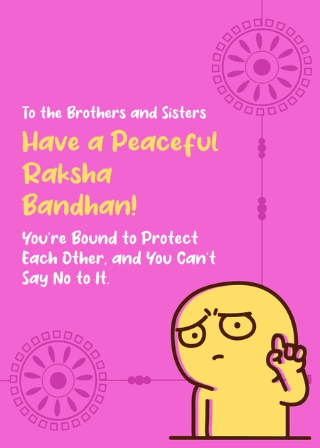 Funny Raksha Bandhan Card Template