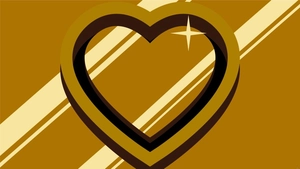 Gold Heart Background