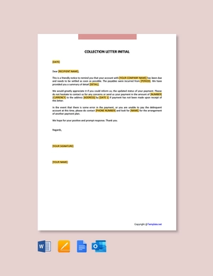 Collection Letter Initial