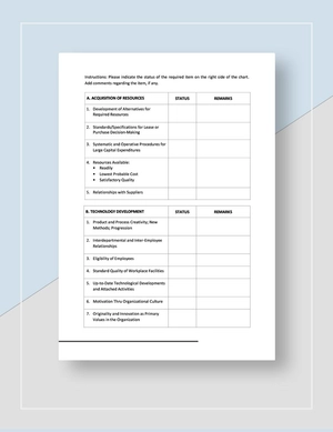 Assessing the Support Activities in the Value Chain Template Assessing the Support Activities in the Value Chain Template