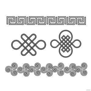 Celtic Band Outline Clipart