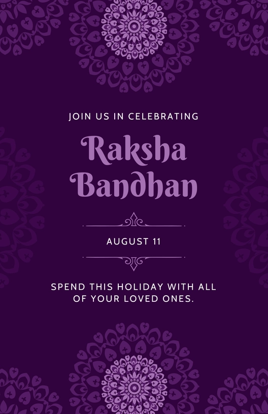 Modern Raksha Bandhan Poster Template
