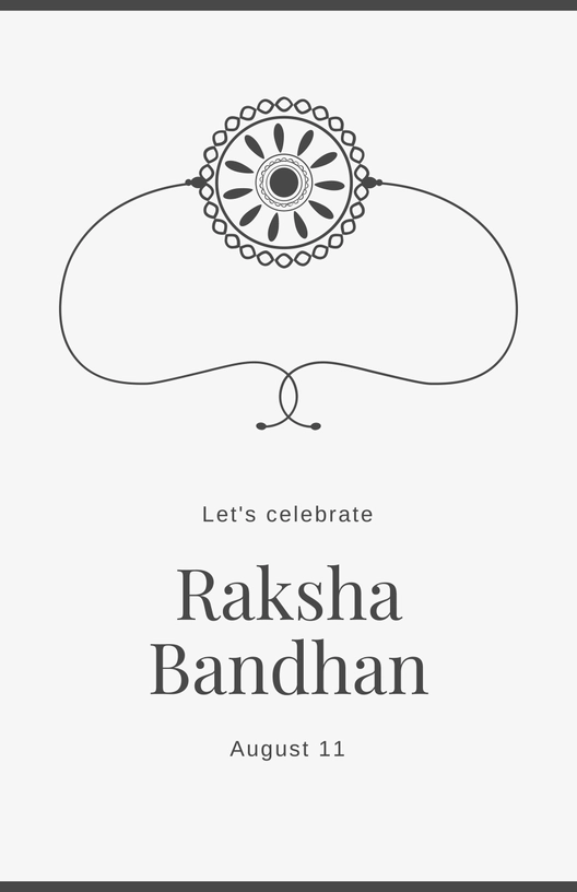 Simple Raksha Bandhan Poster Template