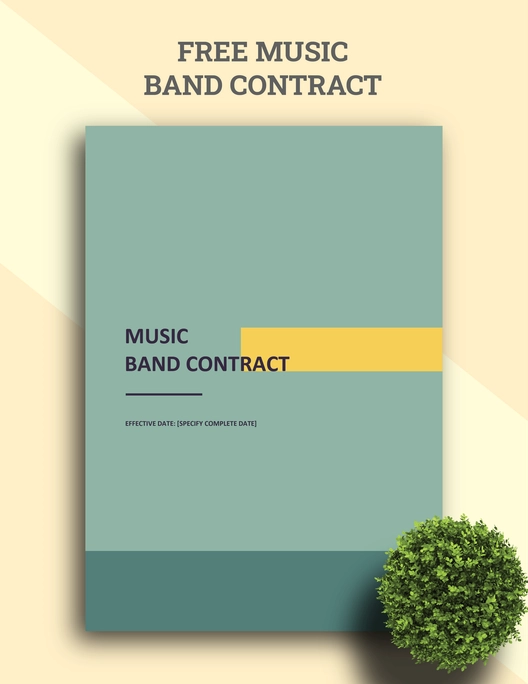 Music Band Contract Template Music Band Contract Template