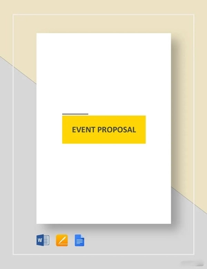 Event Proposal Example Template