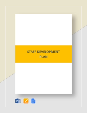 Staff Development Plan Template