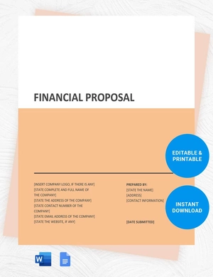 Financial Proposal Template