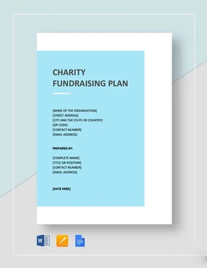 Charity Fundraising Plan Template Charity Fundraising Plan Template