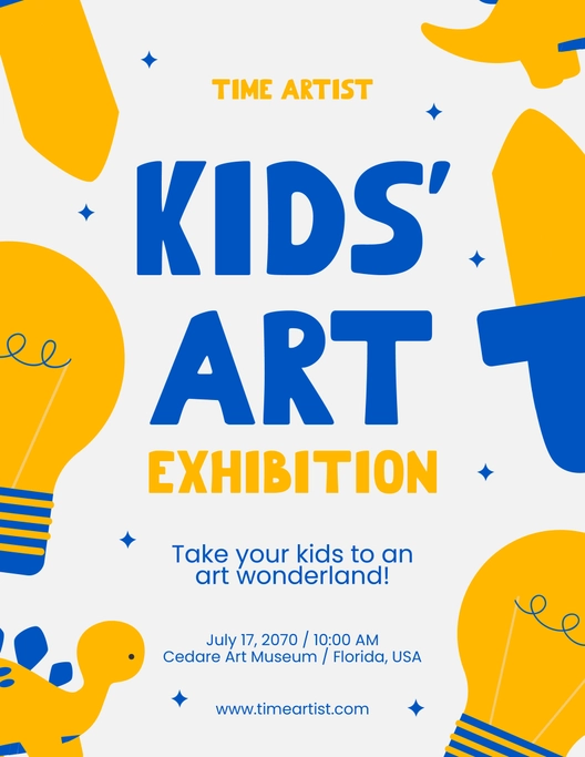 Kids Art Exhibition Flyer