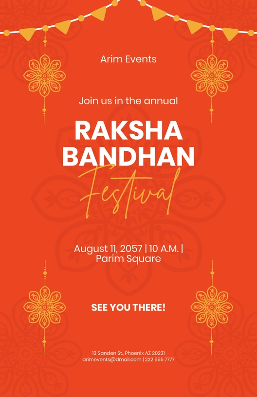 Raksha Bandhan Festival Poster Template