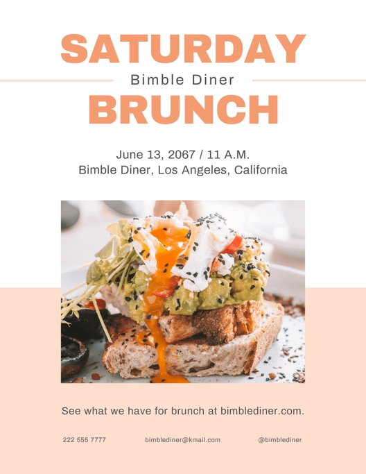 Saturday Brunch Flyer Template