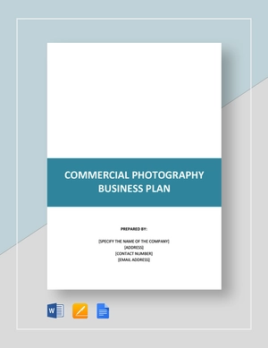 Commercial Photography Business Plan Template