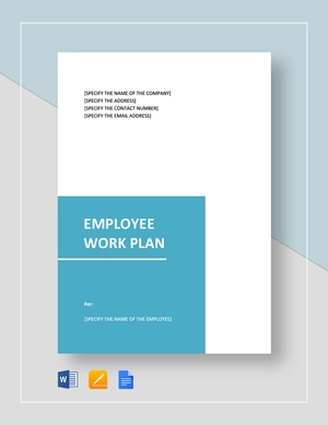 Employee Work Plan Template